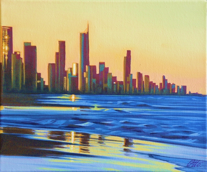 Otto Schmidinger, Sunset, Oil on canvas, 300 x 360, $300.